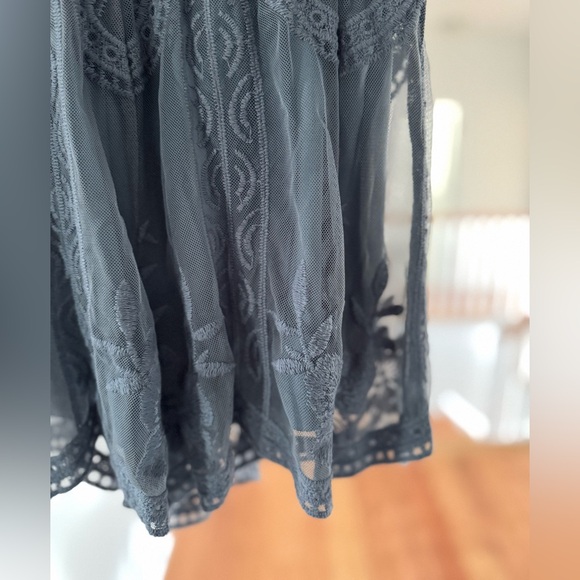 Mist blue lace romper by Honey punch - Picture 3 of 8